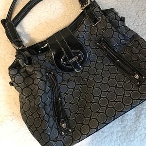 Black and silver purse